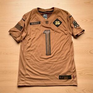 Ja'Marr Chase Nike Salute To Service Brown Jersey Cincinnati Bengals Sz S NWT